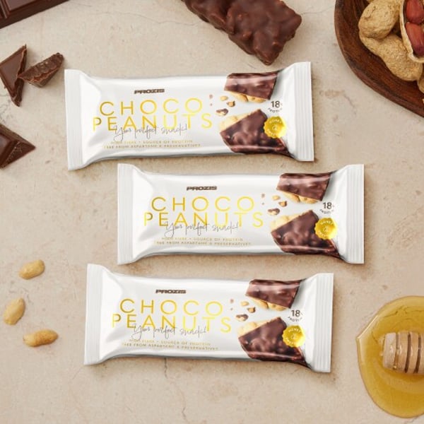 PROZIS Choco Peanuts Barra Amendoim e Chocola Leit