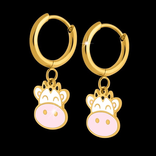 ORECCHINI MEDICAL JEWELS CIRCULO CON VACA 511