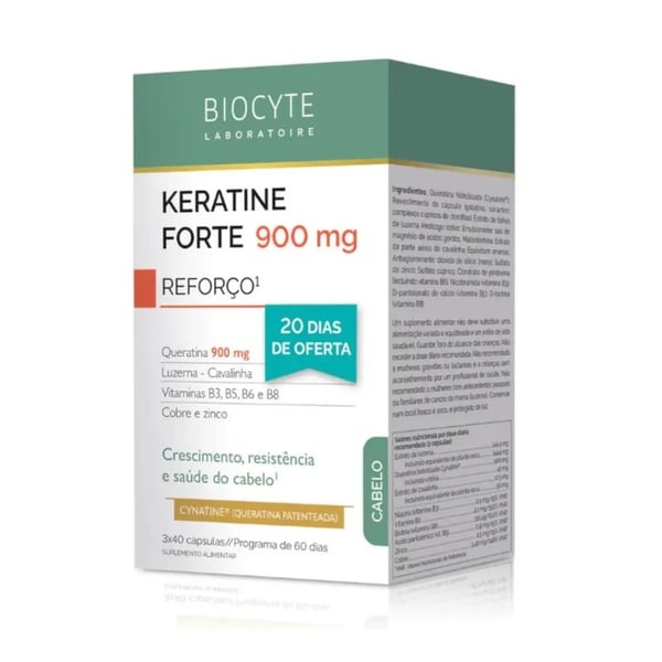 Biocyte Keratine Promoção Extra Plus Trio Cápsulas + Oferta 3ª Embalagem