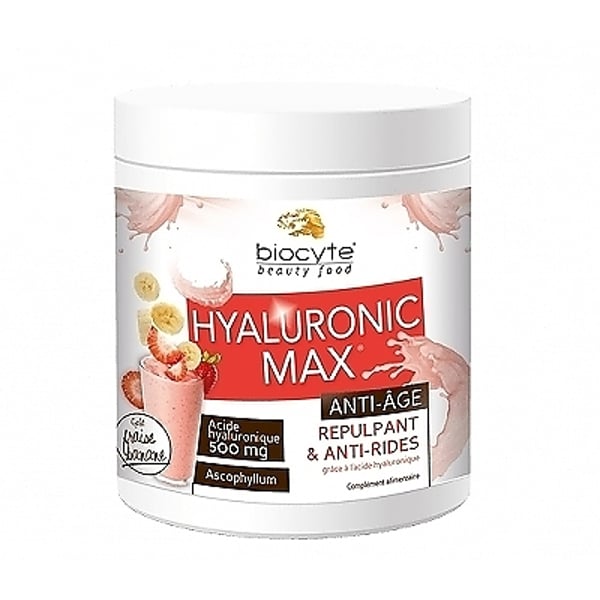 Hyaluronic Max Po Morango/Banana 280g pó sol oral medida,   pó sol oral medida