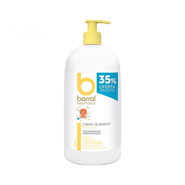 Barral BabyProtect Creme de Banho 1000 ml com Oferta de 35%