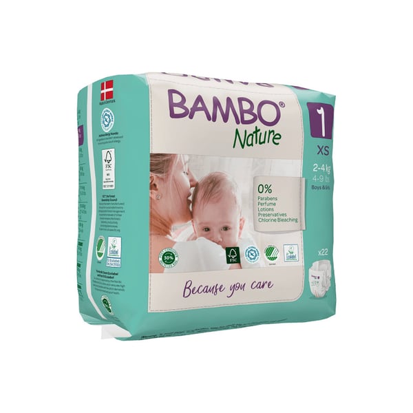Bambo Nature Frald 1-Xs 2-4Kg X22,  