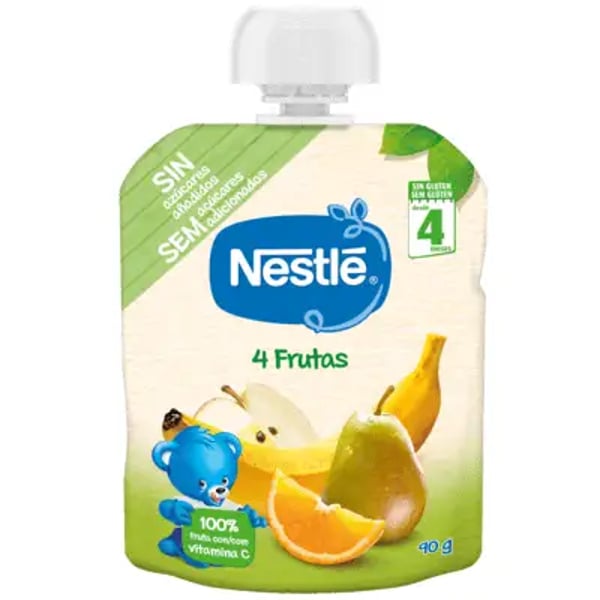 Nestle Naturnes 4frutas 90g 6m,  