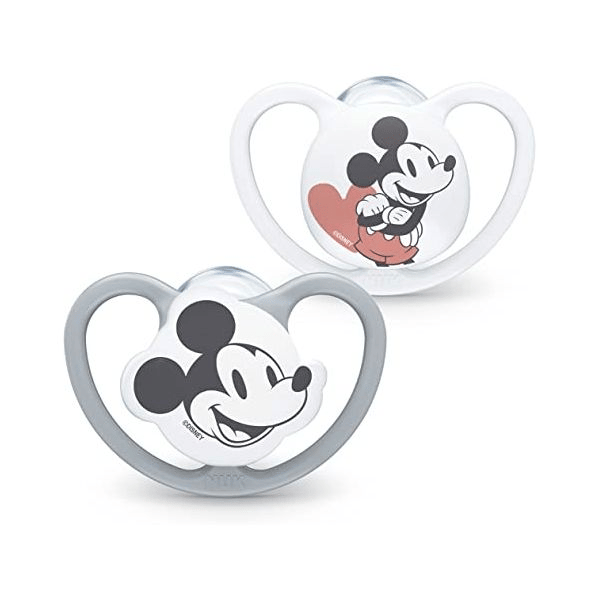 Nuk Space Disney Mickey Chup Silic 0-6M X2,  