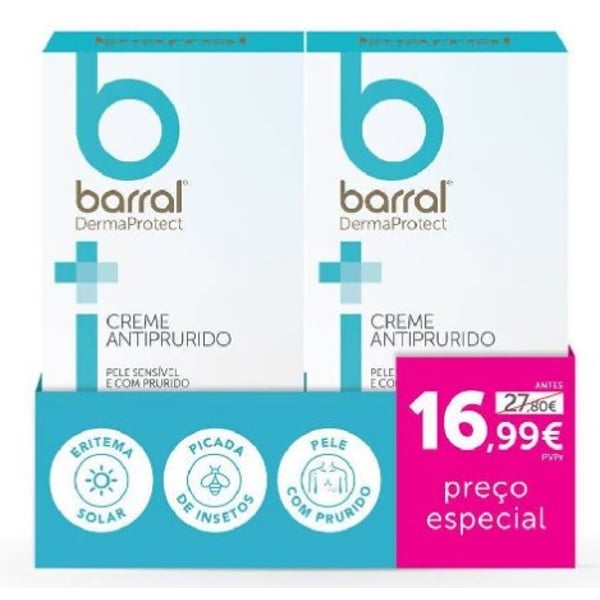 Barral DermaProtect Duo Creme Anti-Prurido 2 x 100 ml com Preço especial de 16.99€