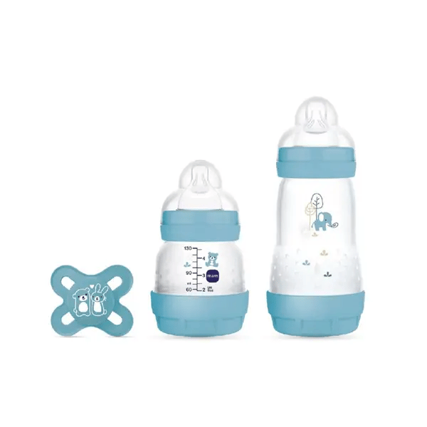 Mam Starter Set Bib X2 + Chup Azul 0M+