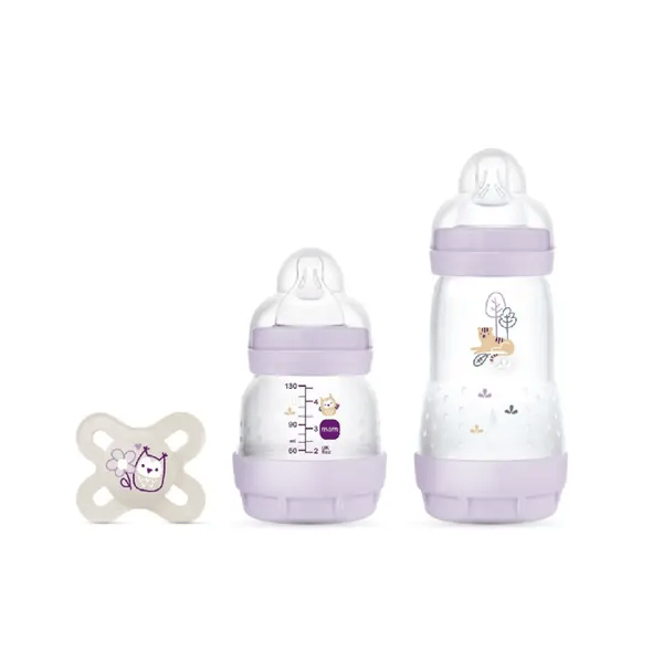 Mam Starter Set Bib X2 + Chup Rosa 0M+