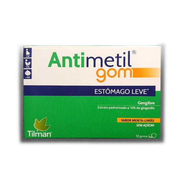 Antimetil gom Gomas s/Ac Menta-LimãoX12