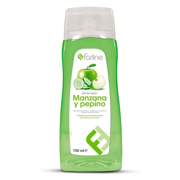 Farline Gel Banho Maça/Pepino 750Ml,  