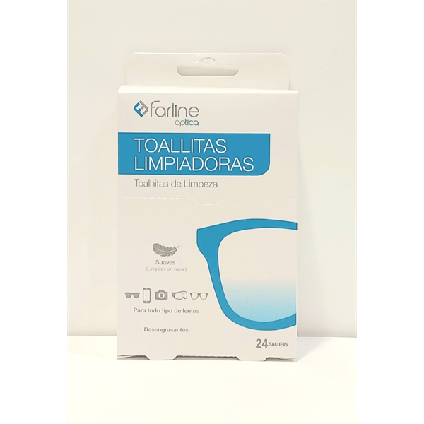 Farline Optica Toalhita Limp Óculos X24,  