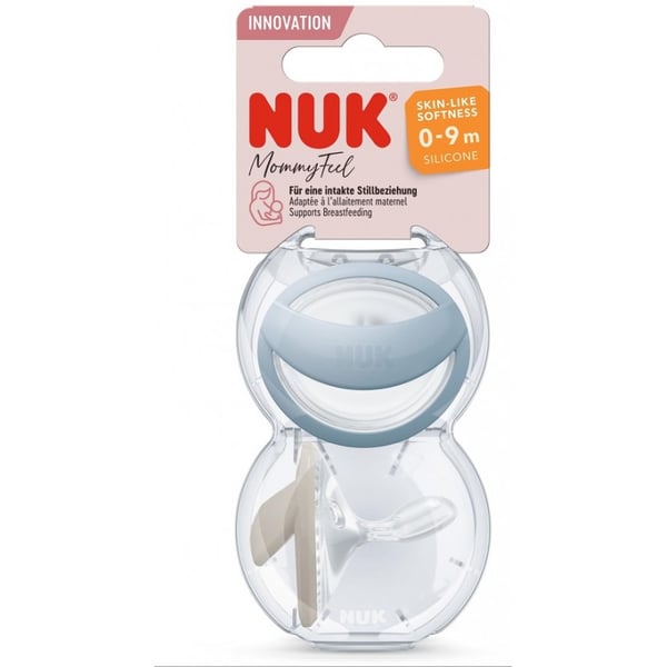 Nuk Mommy Feel Chup Silic 0-9m Azul X2,  
