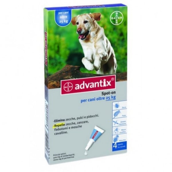 Advantix Cao Sol Uncao 4mlx4 +25kg