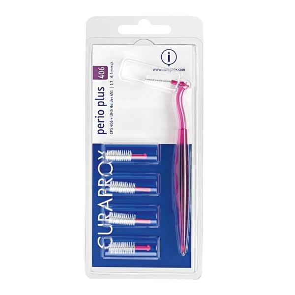 Curaprox Perio Plus Kit Escovilhão interdental CPS 406 5 Unidade(s) com Cabo UHS 451