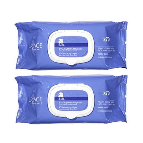 Uriage Bebé Duo 1ère Toalhetes Limpeza 2 x 70 Unidade(s)