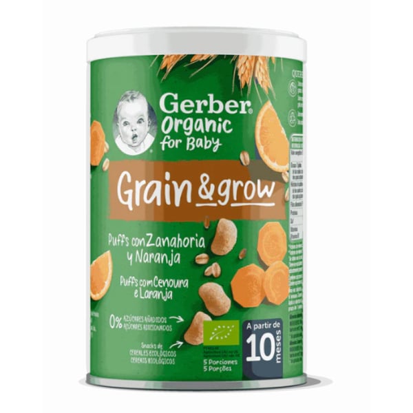 Gerber Org Grain&Grow Snack Cen/Lar 35G,  