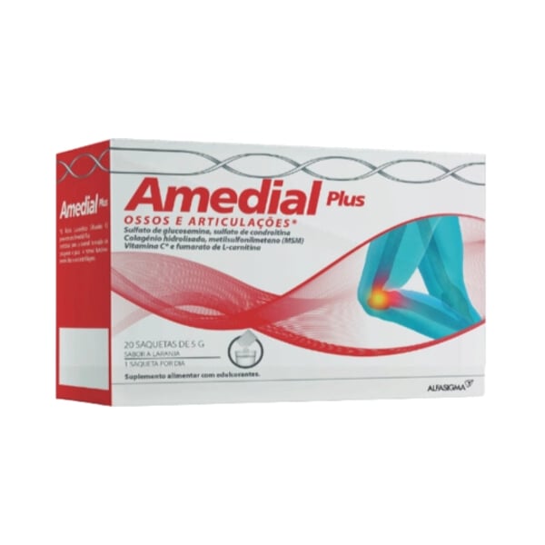 Amedial Plus Saq Laranja 5GX20,   pó oral saqueta