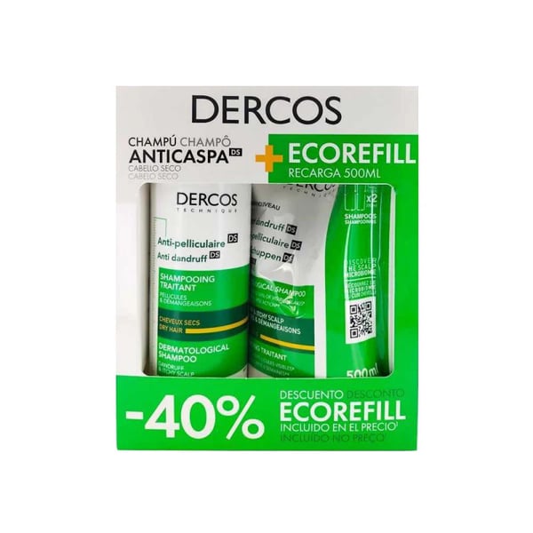 Dercos Ch Caspa Ol 390+Refill 500 -40%