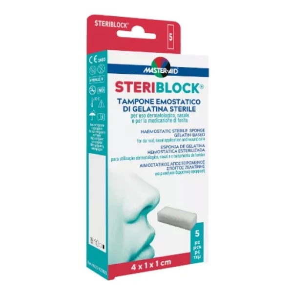 Master-Aid Steriblock Esponja Hemost X5