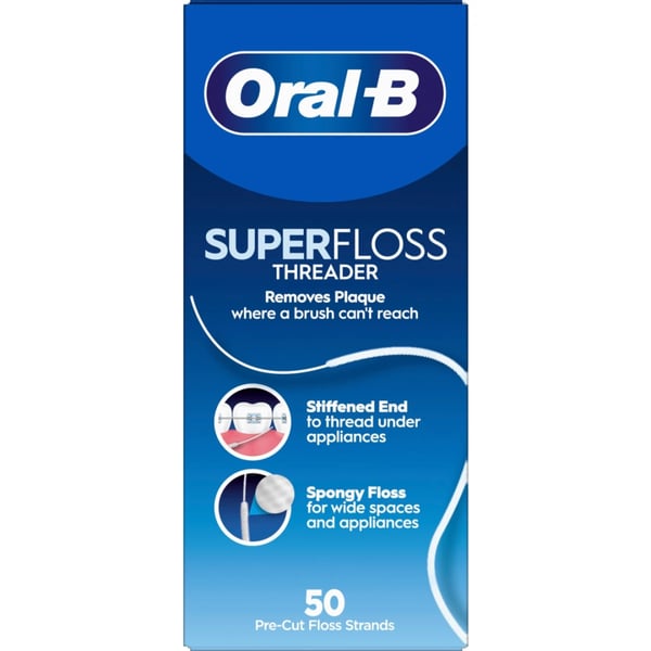 Oral B Super Floss Threader Fio DentX50,  