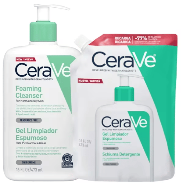 CeraVe Gel Esp Limp 473Ml+Recarga, 1