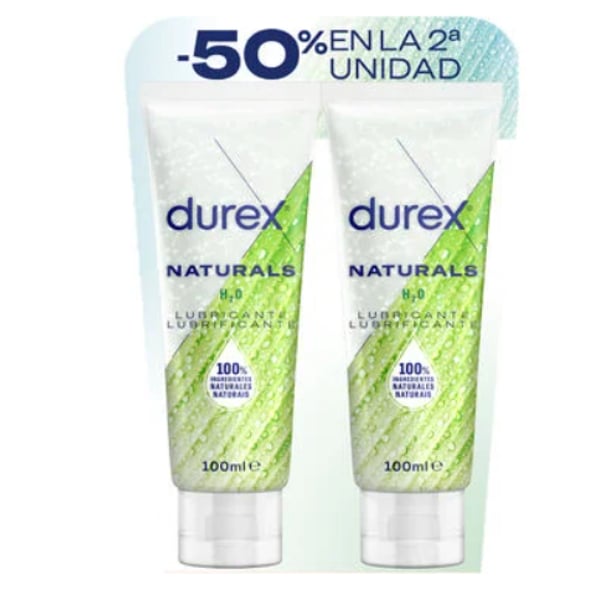 Durex Naturals Nat Gel Lubr100X2-50%2U