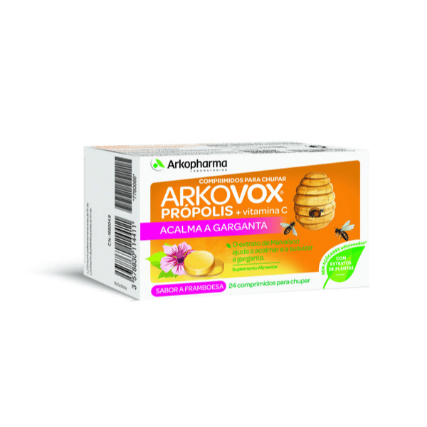 Arkovox Propolis+ Vit C Framboesa Comp X 24 comps