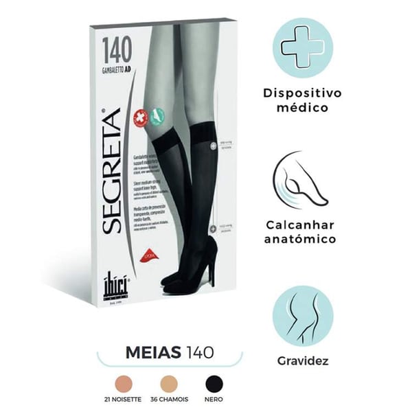 Ibici Segreta 140 Meia Ad Preto T3